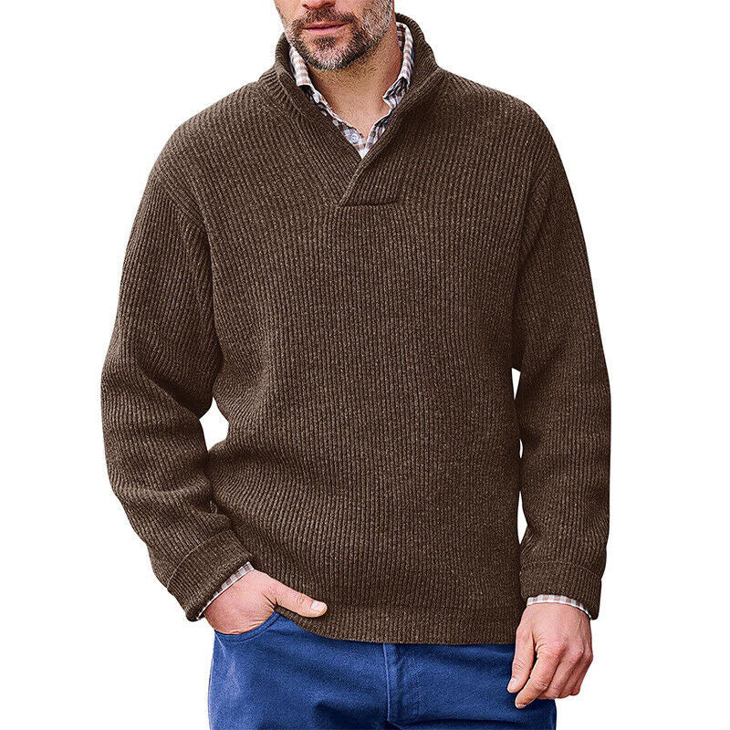 Trendy Crew Neck Knit Sweater