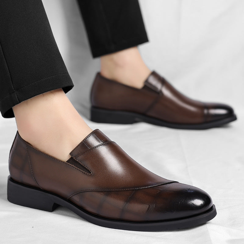 Sparkling Leather Slip On Shoes