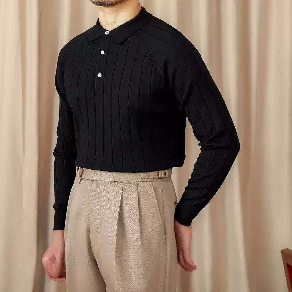 Classic Style Fitted Mens Sweater - OutfitLondon