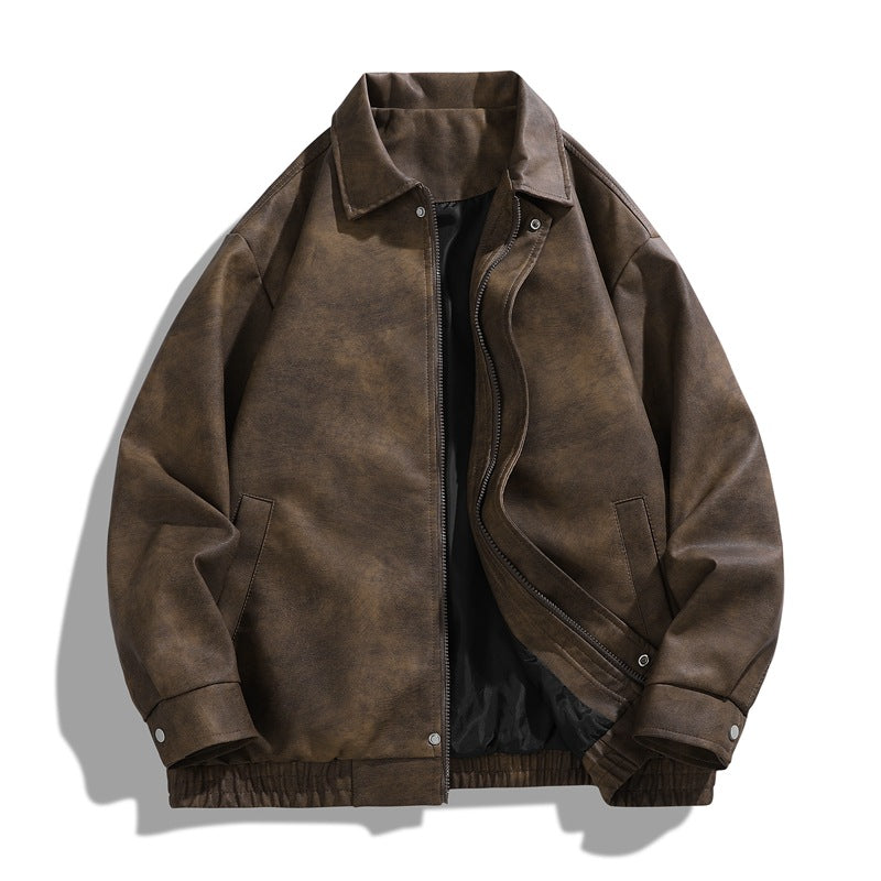 Genuine Brown Biker Leather Jacket