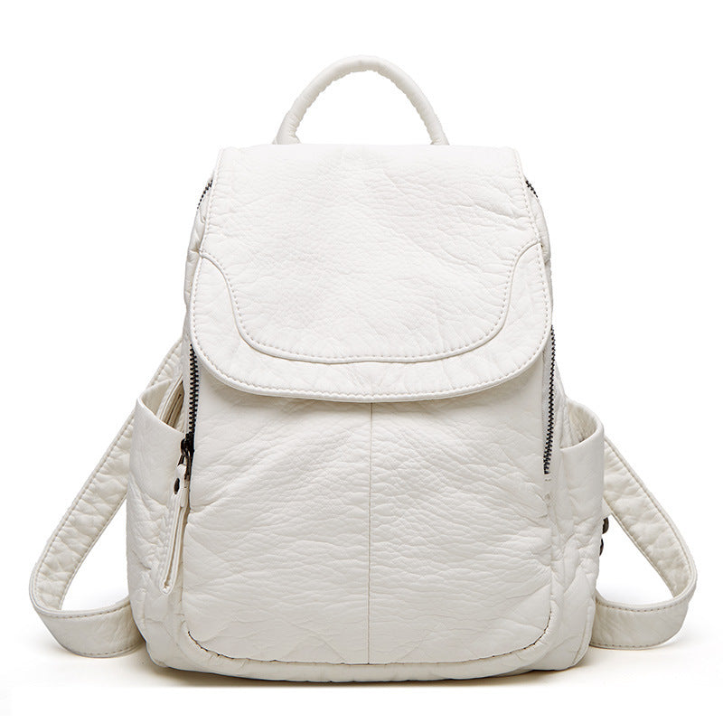 Stylish Leather Backpack with Spacious Compartments