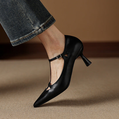 Authentic Real Leather High Heels