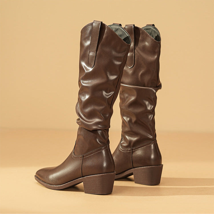 Premium Brown Leather Ankle Boots