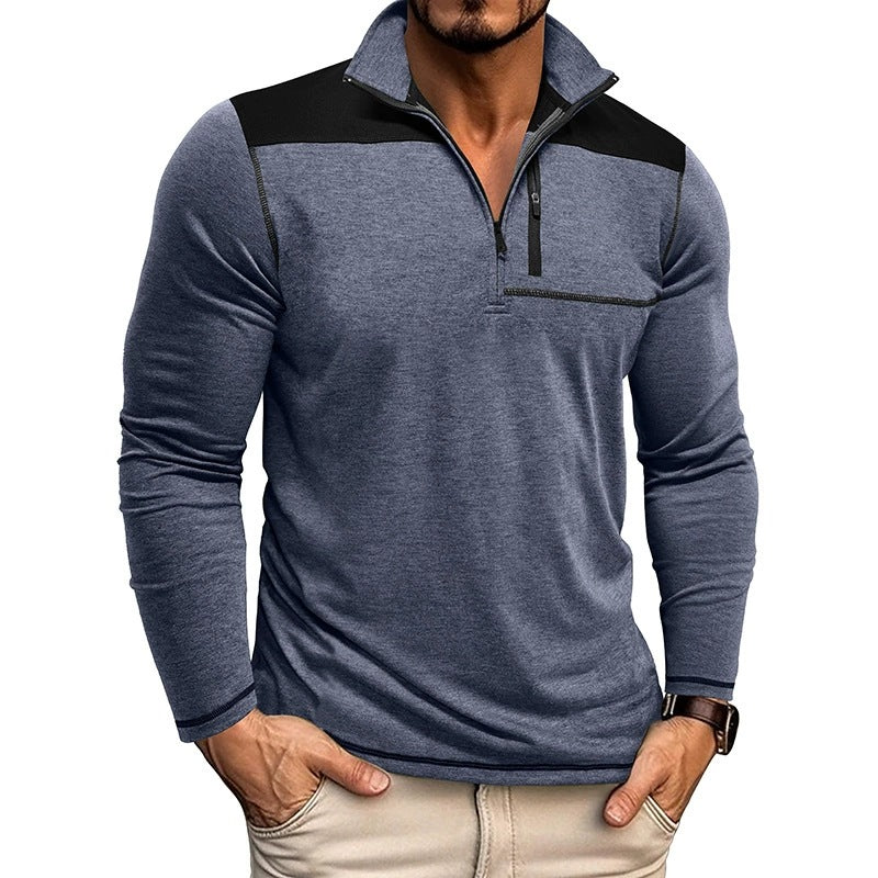 Comfortable Fitted Crew Neck Knit Sweater Shirt