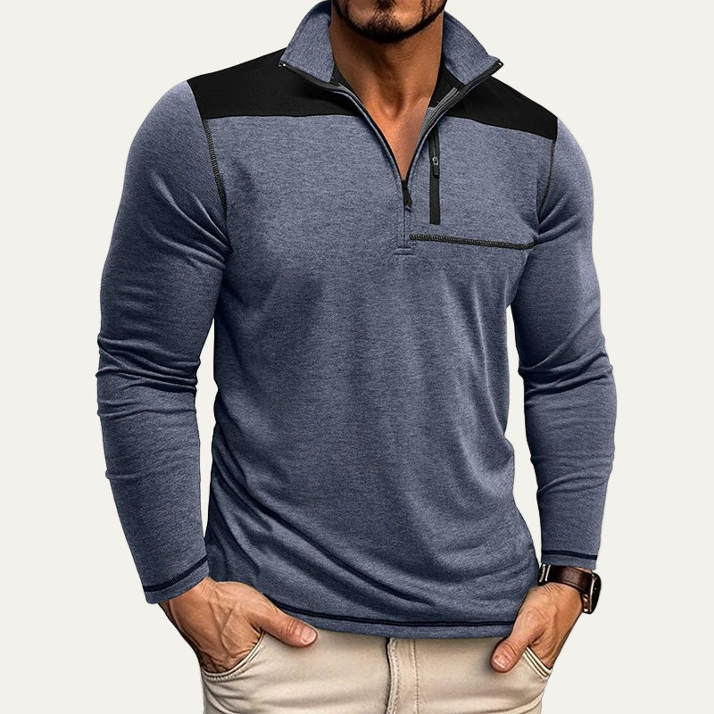 Men's Fitted Zip Up Sweater