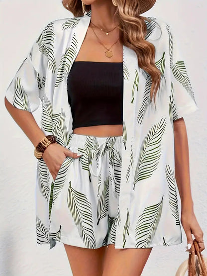Cute Floral Tankini and Shorts Outfit