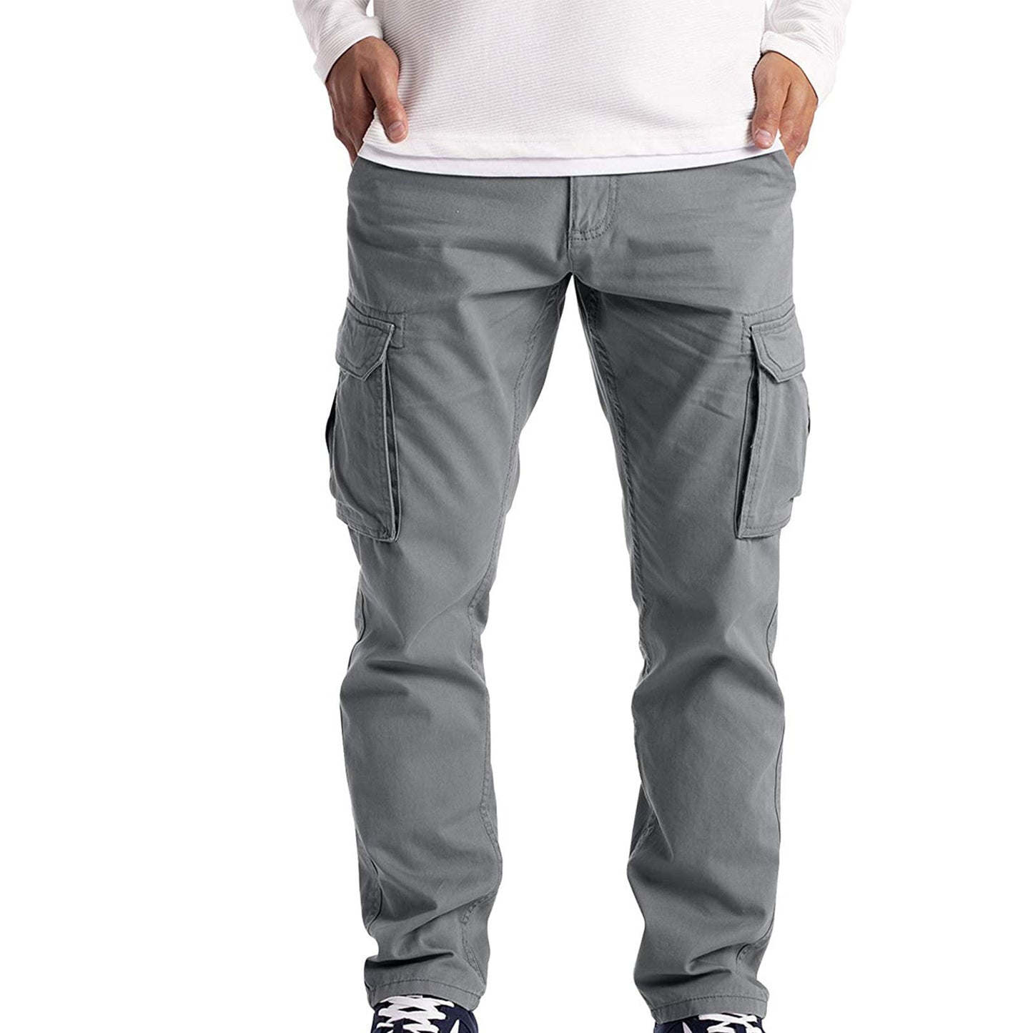 Men's Relaxed Fit Stretch Cargo Pants with Multiple Pockets