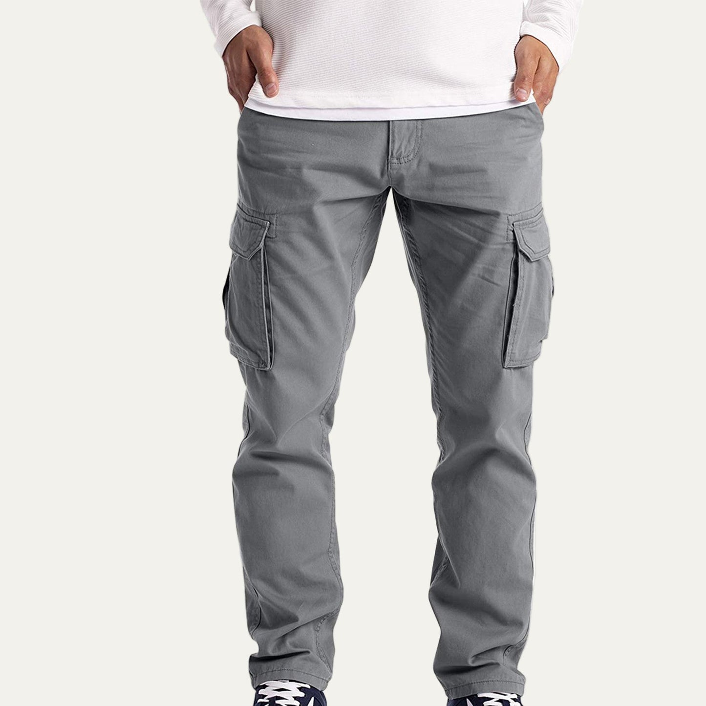 Men's Comfortable Cargo Pants with Large Pocket Storage
