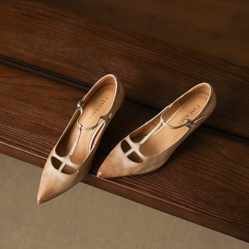 Authentic Real Leather High Heels