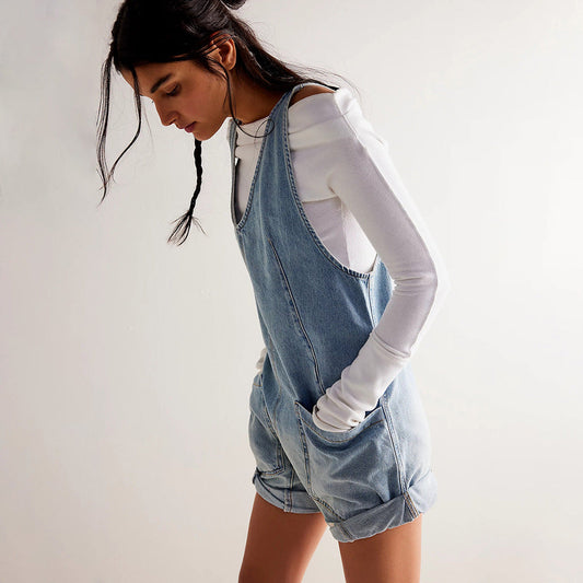 Comfy Women's Denim Jumpsuit - OutfitLondon