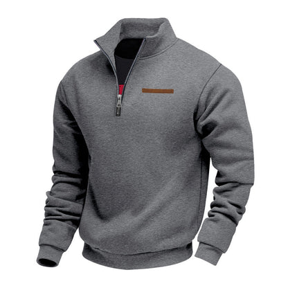 Men's Fleece Quarter Zip High Neck Sweater