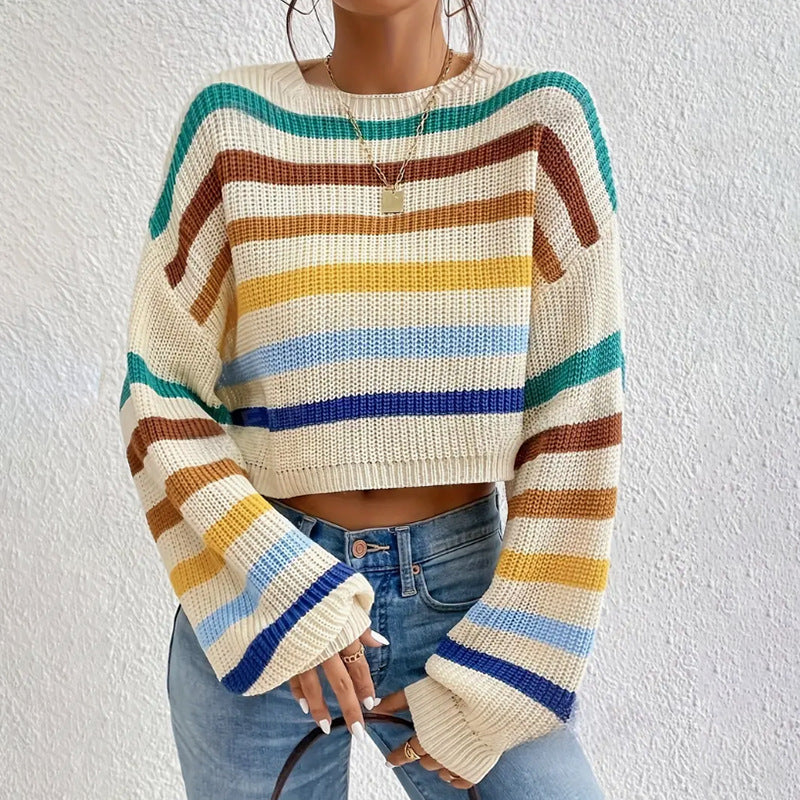 Cozy Breton Style Women's Sweater