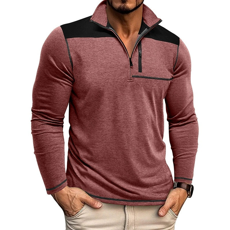 Comfortable Fitted Crew Neck Knit Sweater Shirt