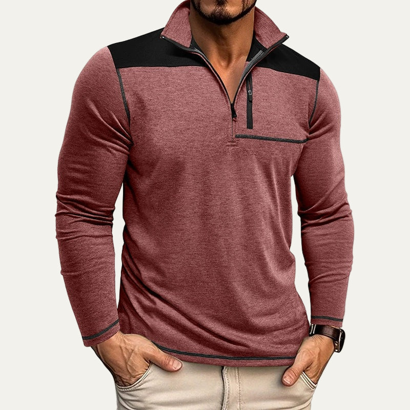 Men's Fitted Zip Up Sweater