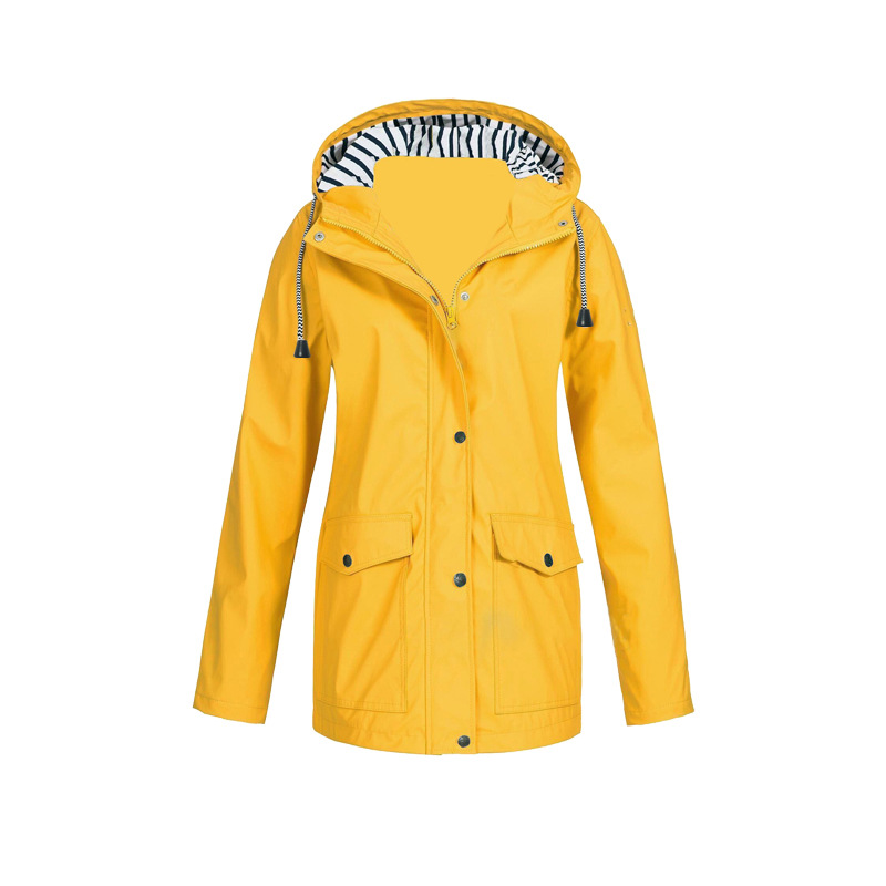 Waterproof Hooded Rain Jacket for Women - OutfitLondon