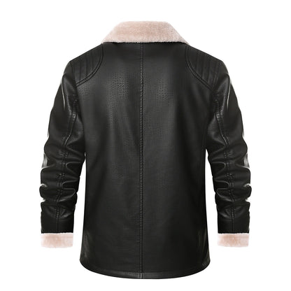 Premium Faux Leather Winter Coat