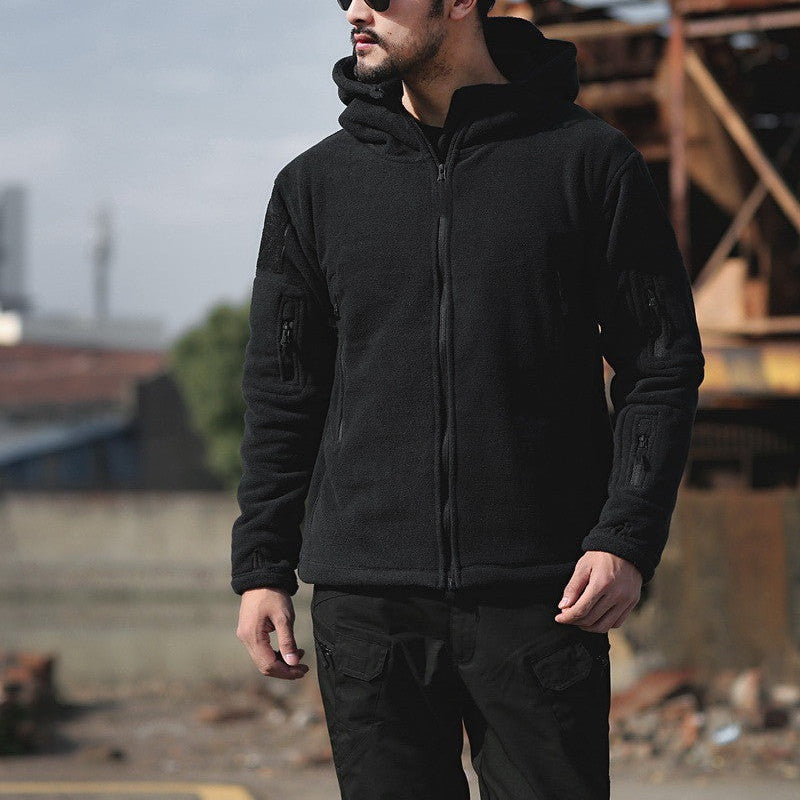 Warm Fleece Hoodie with Adjustable Fit and Pockets