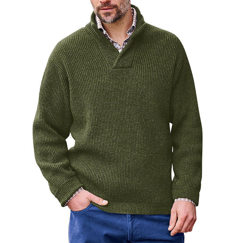 Trendy Crew Neck Knit Sweater
