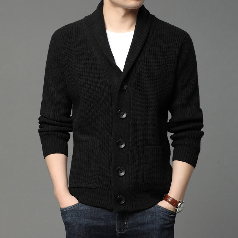 Soft Knit Open Cardigan with Shawl Collar