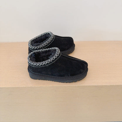 Soft Plush Suede Braid Slippers - OutfitLondon