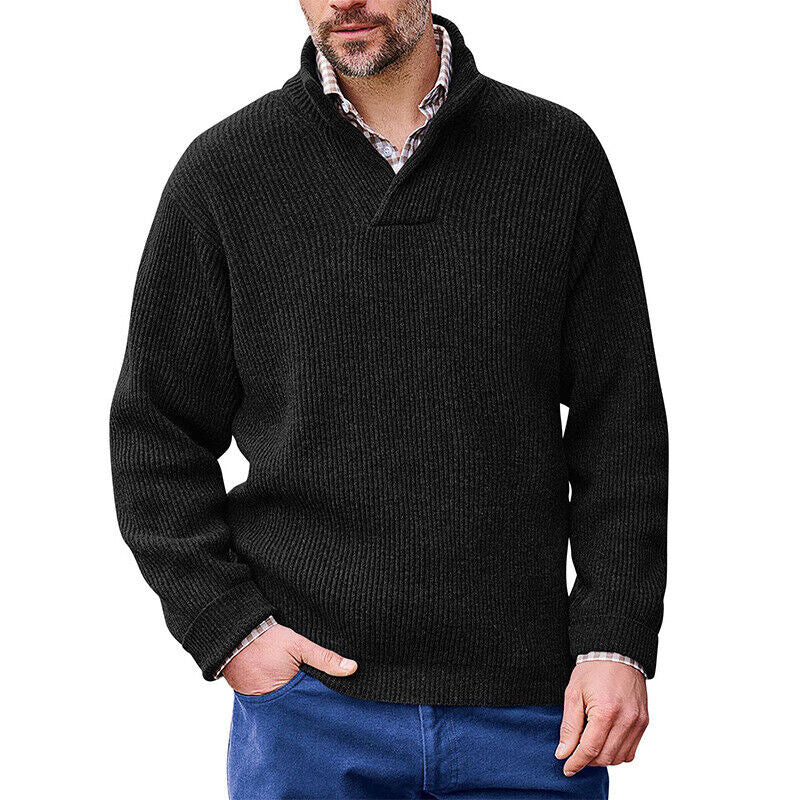 Trendy Crew Neck Knit Sweater