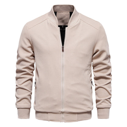 Men's Thick Cable Knit Zip Up Jacket