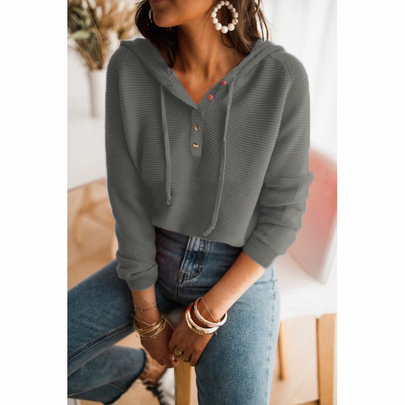Women's Casual Hoodie Sweatshirt with Drawstring