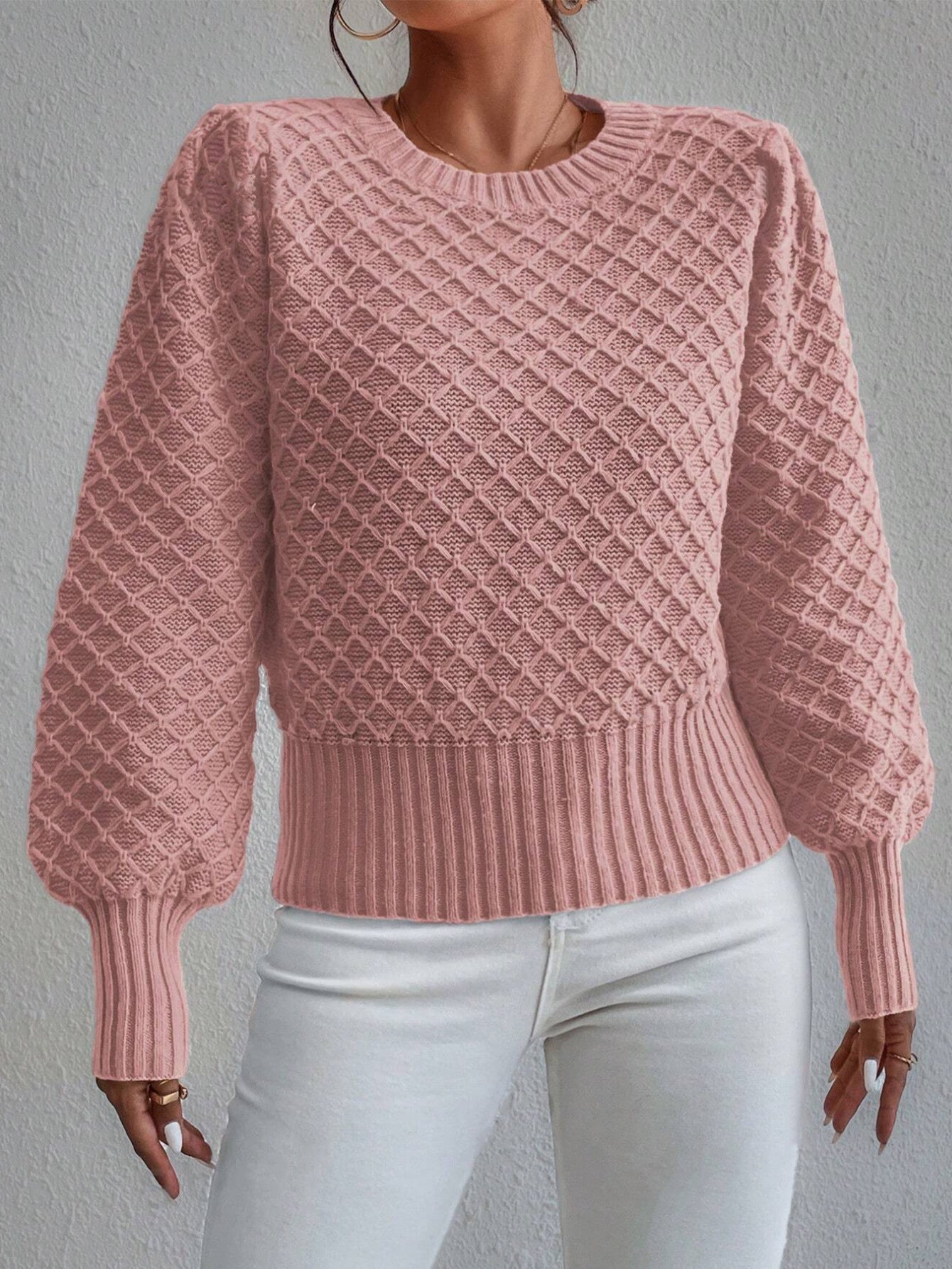 Soft Crew Neck Knit Sweater for Women - OutfitLondon