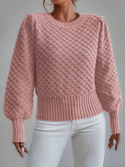Soft Crew Neck Knit Sweater for Women - OutfitLondon