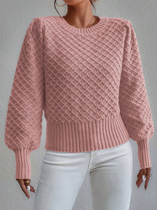 Soft Crew Neck Knit Sweater for Women - OutfitLondon