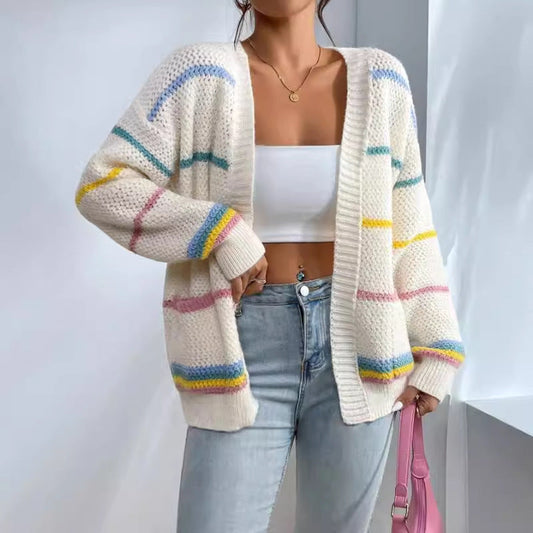 Soft Oversized Women's Knitted Sweater Cardigan - OutfitLondon