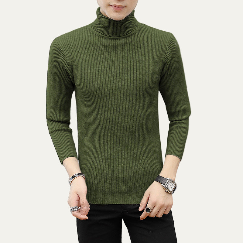 Men's Fit Ribbed Turtleneck Jumper Sweater