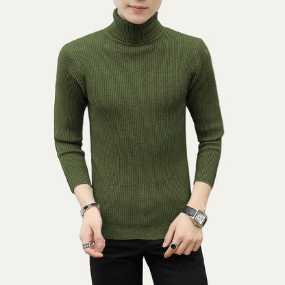 Men's Fit Ribbed Turtleneck Jumper Sweater