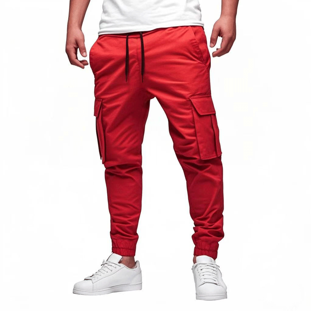 Men's Slim Fit Running Pants with Elastic Waist
