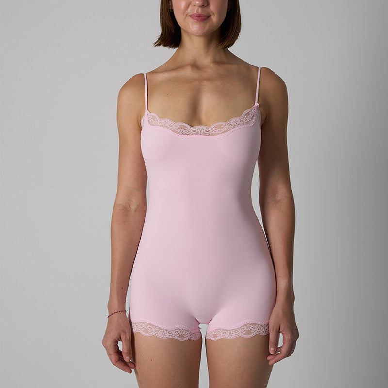 Women's Slim Fit Bodysuit with Spaghetti Straps