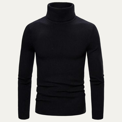 Men's Fit Ribbed Turtleneck Jumper Sweater