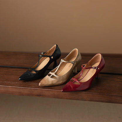 Authentic Real Leather High Heels