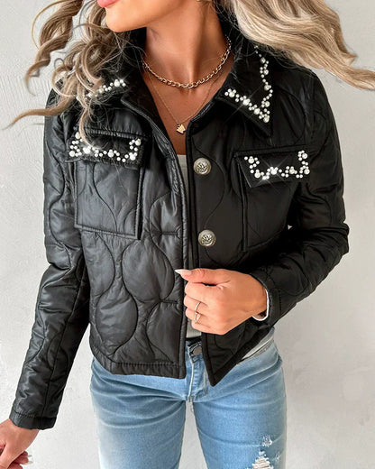 Slim Fit Quilted Coat for Women