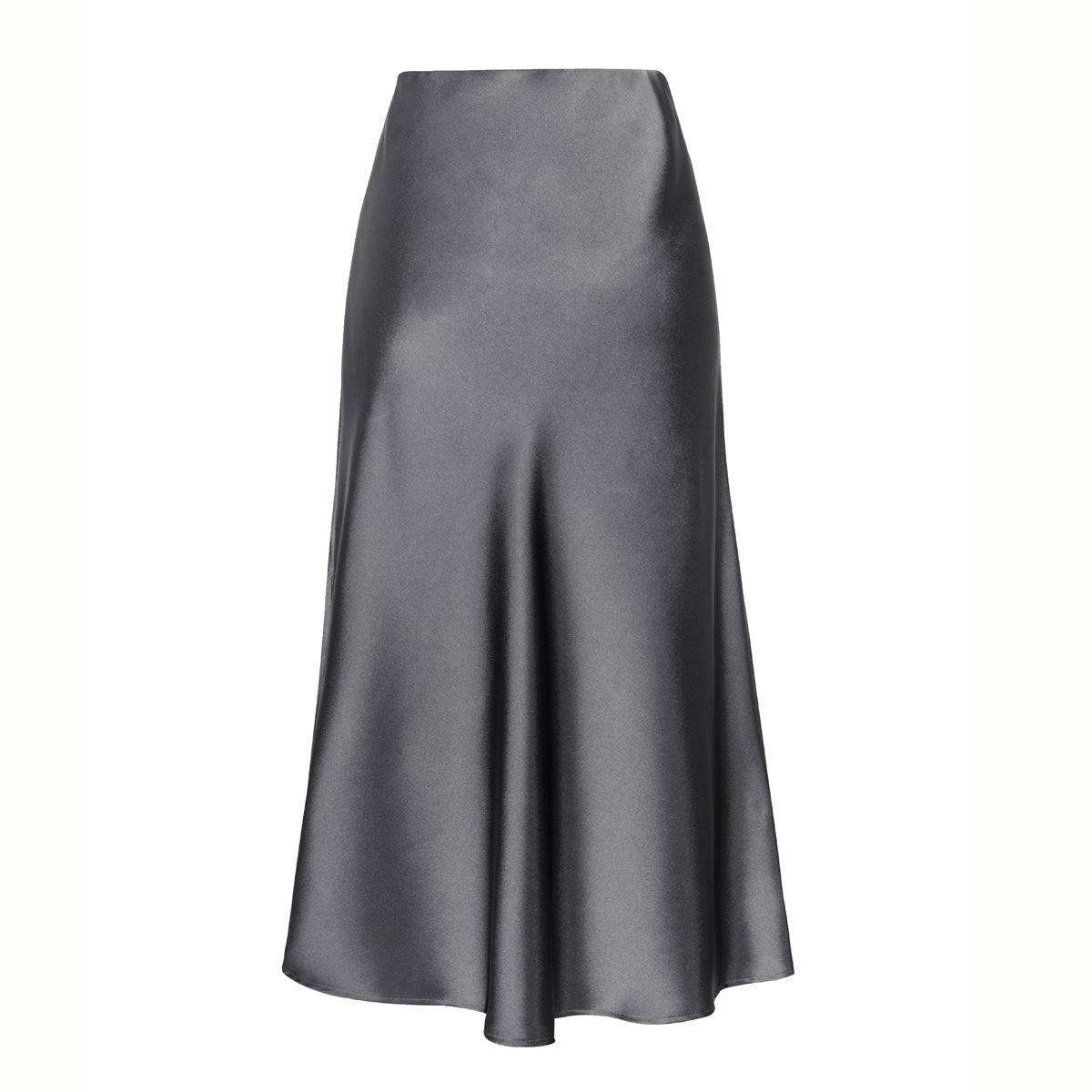 Chic High Waisted Midi Skirt with Side Split