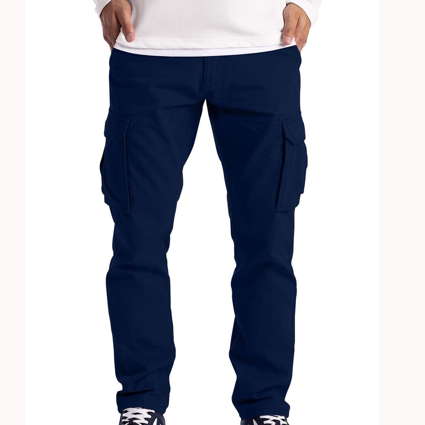 Men's Relaxed Fit Stretch Cargo Pants with Multiple Pockets