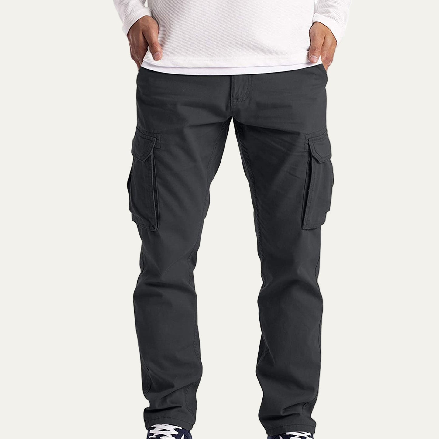 Men's Comfortable Cargo Pants with Large Pocket Storage