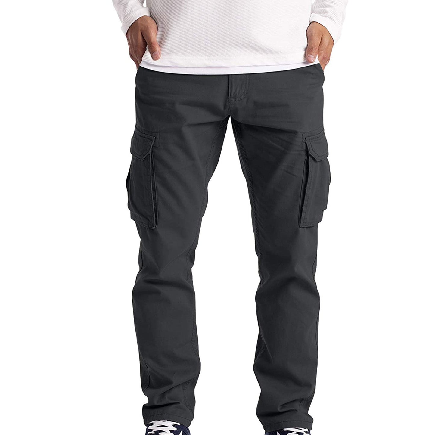 Men's Relaxed Fit Stretch Cargo Pants with Multiple Pockets