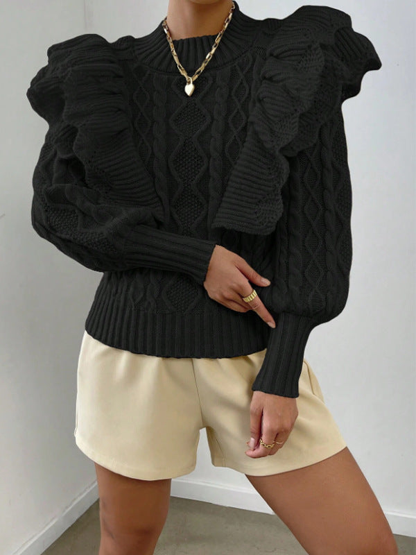 Chic Cable Knit Women's Long Sweater