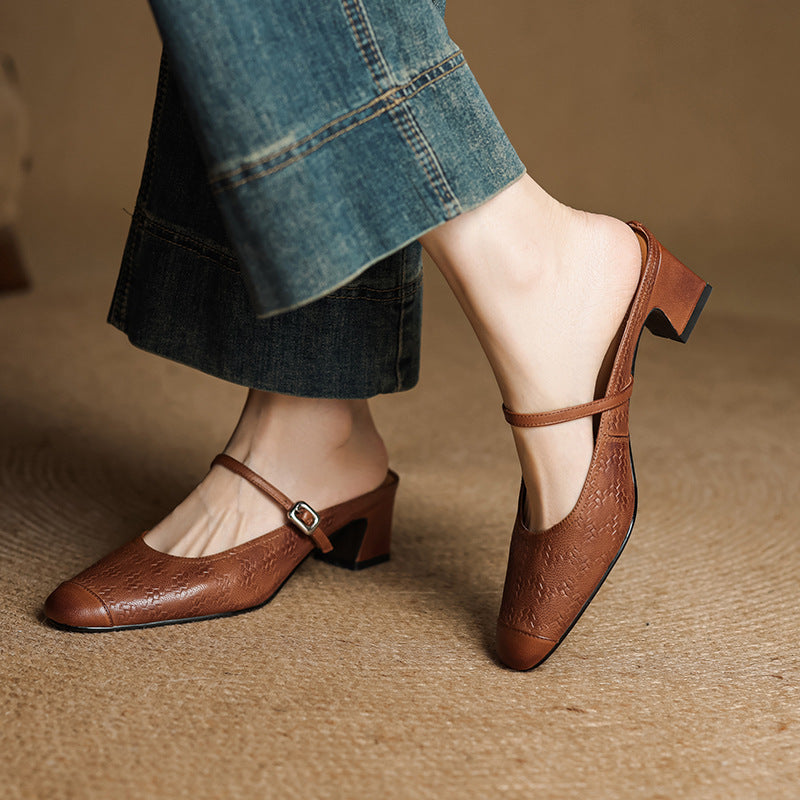 Authentic Leather Slide Shoes
