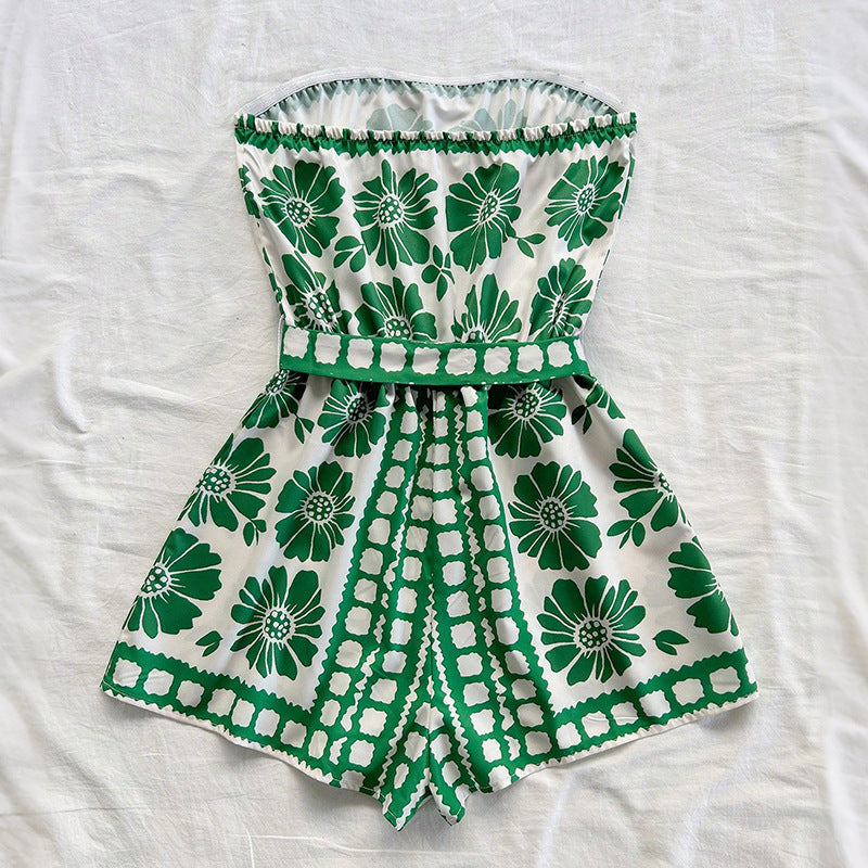 Cute Summer Tube Top Jumpsuit Romper
