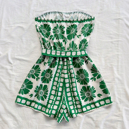 Cute Summer Tube Top Jumpsuit Romper
