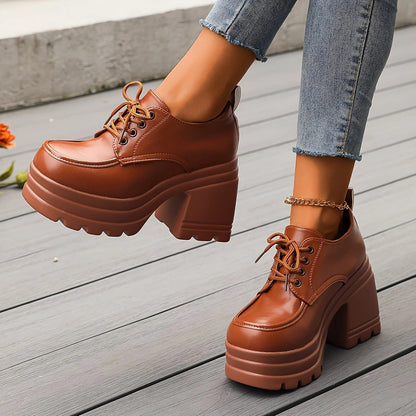 Elevated Block Heel Shoes