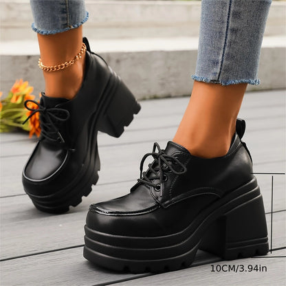 Elevated Block Heel Shoes