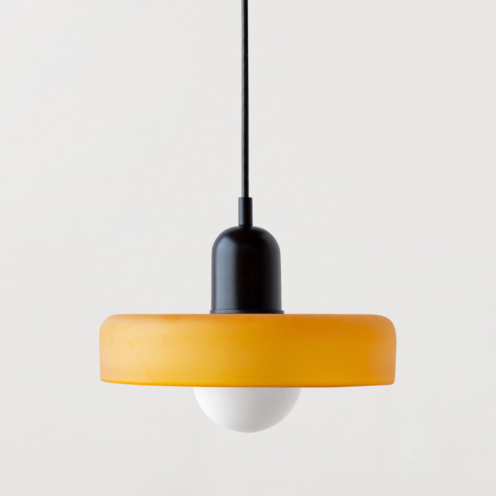 Vibrant Pendant Light With Adjustable Metal Arm