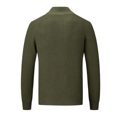 Cozy Crew Neck Knitted Cardigan Sweater
